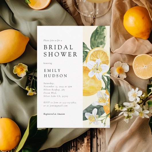 Lemon Citrus Main Squeeze Brautparty Einladung