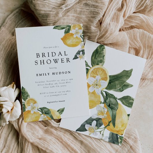 Lemon Citrus Main Squeeze Brautparty Einladung
