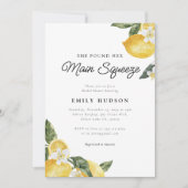Lemon Citrus Main Squeeze Brautparty Einladung (Vorderseite)