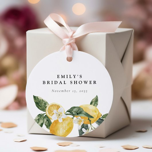 Lemon Citrus Main Squeeze Brautparty Geschenkanhänger