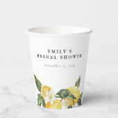 Lemon Citrus Main Squeeze Brautparty Pappbecher (Rückseite)