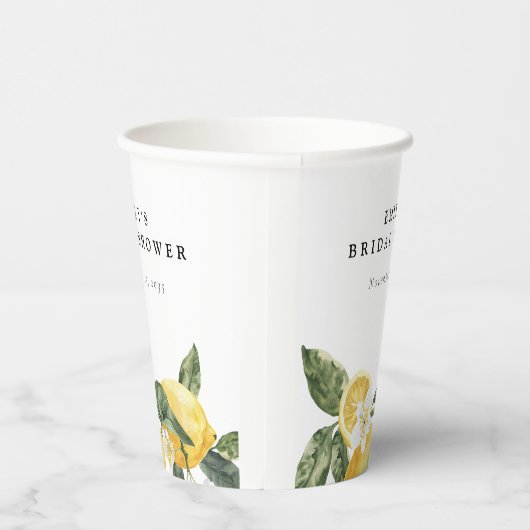 Lemon Citrus Main Squeeze Brautparty Pappbecher (Rechts)