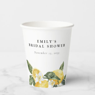 Lemon Citrus Main Squeeze Brautparty Pappbecher