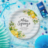 Lemon Citrus Main Squeeze Brautparty Pappteller (Party)