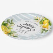 Lemon Citrus Main Squeeze Brautparty Pappteller (Schrägansicht)