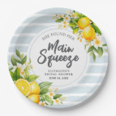 Lemon Citrus Main Squeeze Brautparty Pappteller (Vorderseite)
