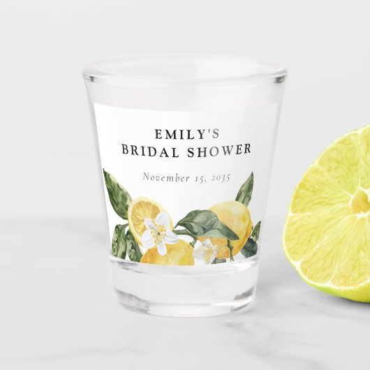 Lemon Citrus Main Squeeze Brautparty Schnapsglas (Vorderseite)