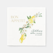 Lemon Citrus Main Squeeze Brautparty Serviette (Vorderseite)