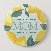 Lemon Citrus MAMA Baby Showknopf Button (Vorderseite)