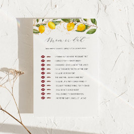 Lemon Citrus Mama oder Vater Baby Showspiel