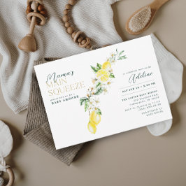 Lemon Citrus Mama's Haupt Squeeze Baby Dusche Einladung