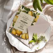 Lemon Citrus Mittelmeer Botanical Baby Dusche Einladung
