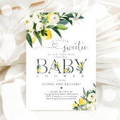 Lemon Citrus Mittelmeer Botanical Baby Dusche Einladung