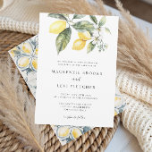 Lemon Citrus Mittelmeer Tiles Nature Wedding Einladung
