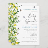 Lemon Citrus Moderne Babydusche Sprinkle Einladung (Vorne/Hinten)