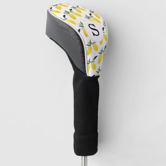 Lemon Citrus Monogram Golf Headcover (angewinkelt)