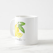 Lemon Citrus Monogram Kaffeetasse (Vorderseite Links)