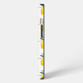 Lemon Citrus Monogram Name iPhone Hülle (Linke Seite)