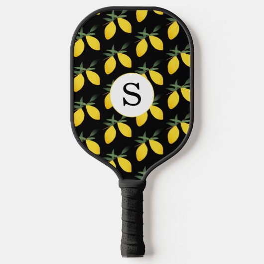 Lemon Citrus Monogram Pickleball Paddle (Vorderseite)