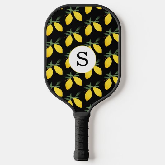 Lemon Citrus Monogram Pickleball Paddle (Rückseite)
