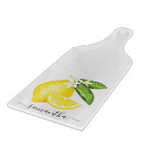 Lemon Citrus Monogram Schneidebrett (Ecke)
