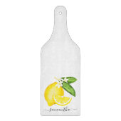 Lemon Citrus Monogram Schneidebrett (Vorderseite)