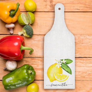 Lemon Citrus Monogram Schneidebrett