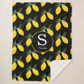 Lemon Citrus Monogram Sherpadecke (Vorderseite)