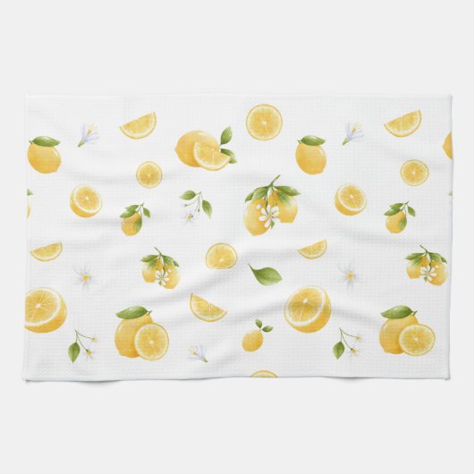 Lemon Citrus Muster Geschirrtuch (Horizontal)