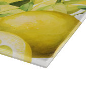 Lemon Citrus Muster Monogram Schneidebrett (Ecke)