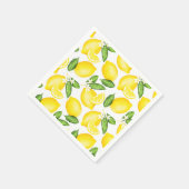Lemon Citrus Muster Serviette (Ecke)