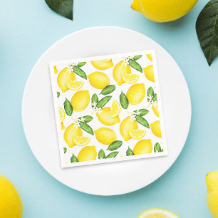 Lemon Citrus Muster Serviette