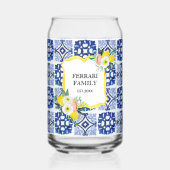 Lemon Citrus Navy Blue Italian Mediterranean Dosenglas (Vorderseite)