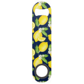 Lemon Citrus Navy Blue Speed Flaschenöffner (Rückseite)
