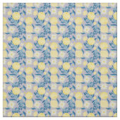 Lemon Citrus Periwinkle Floral Stoff (Muster)