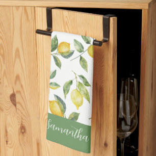 Lemon Citrus Personalisiert Geschirrtuch