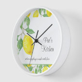 Lemon Citrus Personalisiert Kitchen Wall Clock Uhr (Winkel)