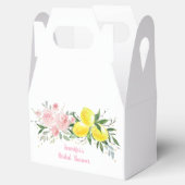 Lemon Citrus Pink Floral Brautparty Geschenkschachtel (Geöffnet)