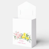 Lemon Citrus Pink Floral Brautparty Geschenkschachtel (Geöffnet)
