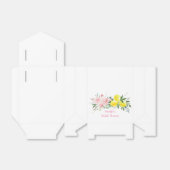 Lemon Citrus Pink Floral Brautparty Geschenkschachtel (Ungefaltet)