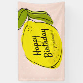 Lemon Citrus Pink Geburtstag Banner (Vertikal)
