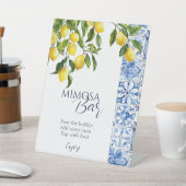 Lemon Citrus Positano Blue Tiles Mimosa Bar Sockelschild (In SItu)