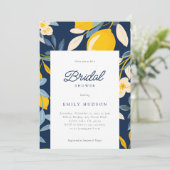 Lemon Citrus Positano Brautparty Einladung (Stehend Vorderseite)