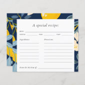 Lemon Citrus Positano Brautparty Rezept Karte (Vorne/Hinten)