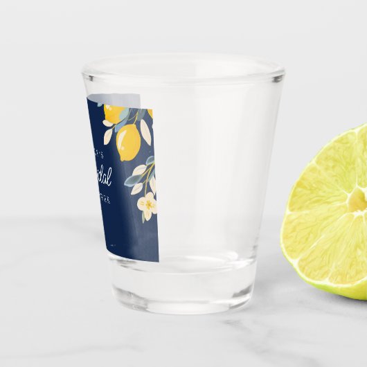 Lemon Citrus Positano Brautparty Schnapsglas (Rechts)