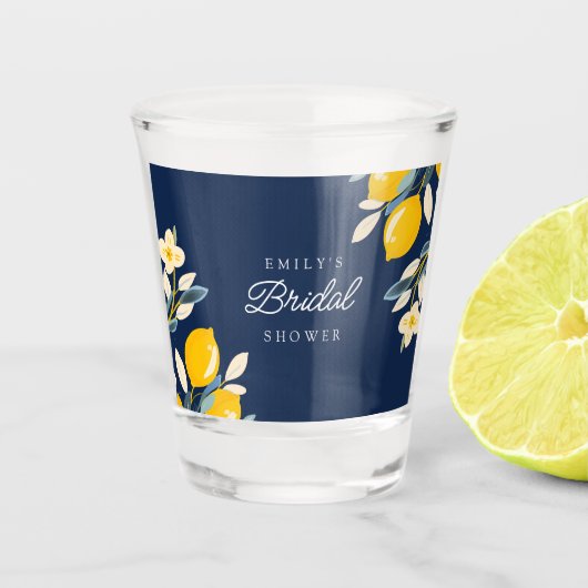 Lemon Citrus Positano Brautparty Schnapsglas (Vorderseite)