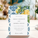 Lemon Citrus Positano Italienische Hochzeit Einladung<br><div class="desc">Lemon Citrus Positano Einladung zur Hochzeit in Italien</div>