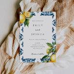 Lemon Citrus Positano Italienische Hochzeit Einladung<br><div class="desc">Lemon Citrus Positano Einladung zur Hochzeit in Italien</div>