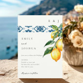 Lemon Citrus Positano Italienische Hochzeit Einladung