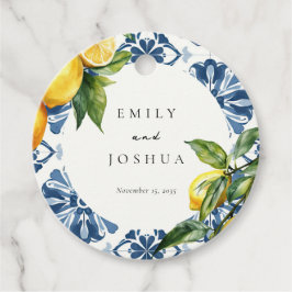 Lemon Citrus Positano Italienische Hochzeit Geschenkanhänger